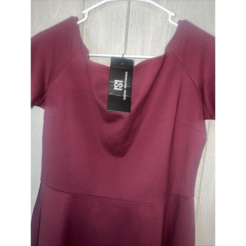 sarin mathews dress Women's XL Burgandy - Picture 3 of 7